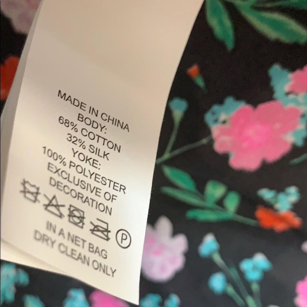 NEW Kate Spade Floral Greenhouse Lace Yoke Shirt Size Small - Picture 9 of 11